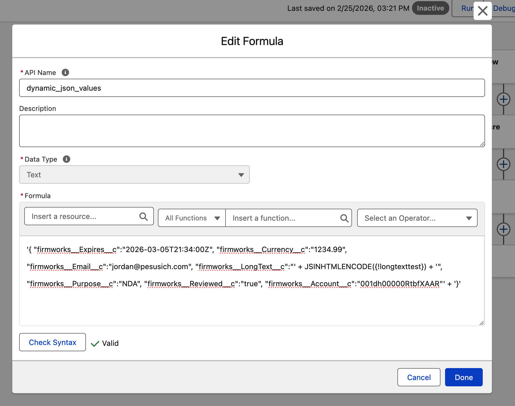Image of flow formula