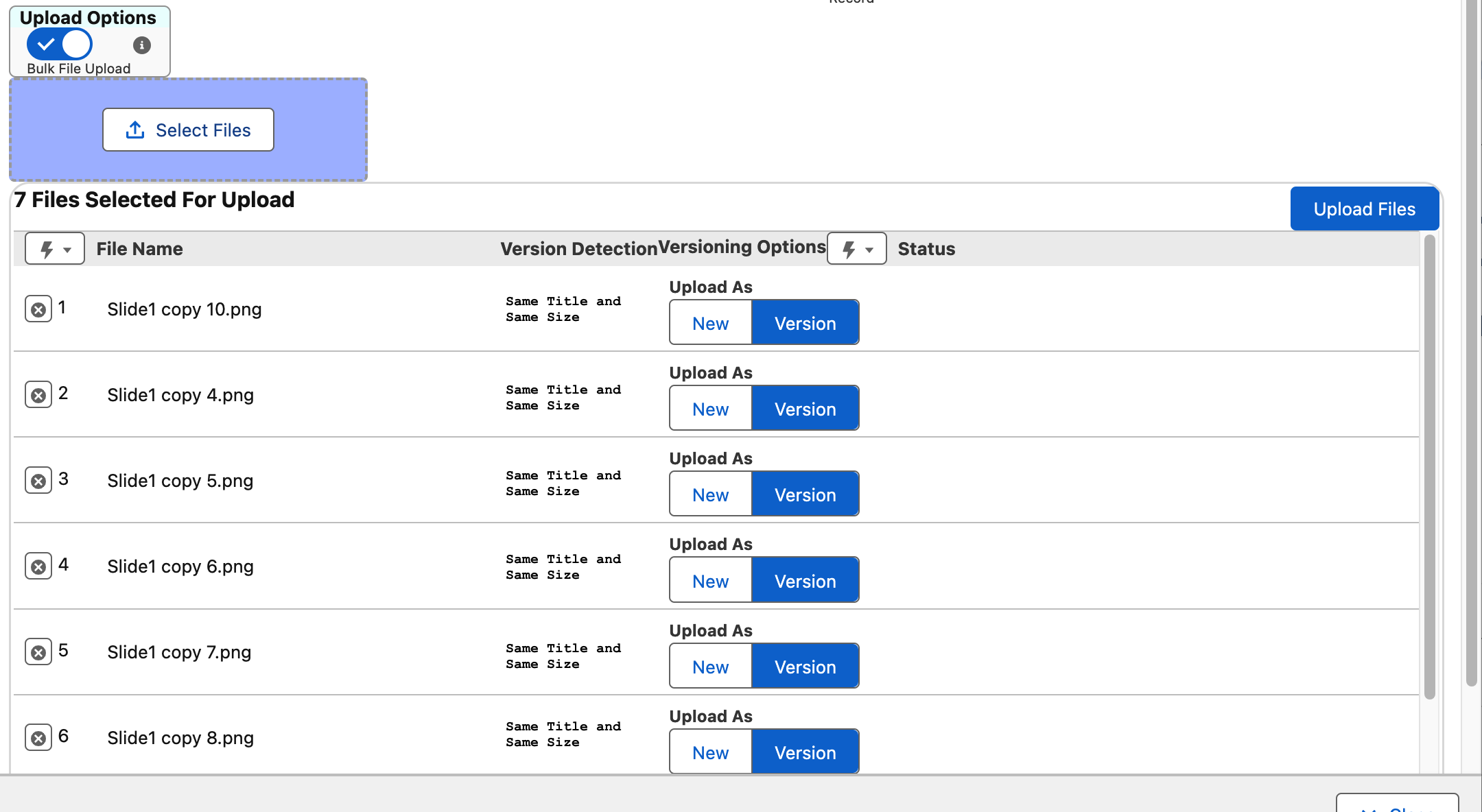 bulk upload duplicate detection