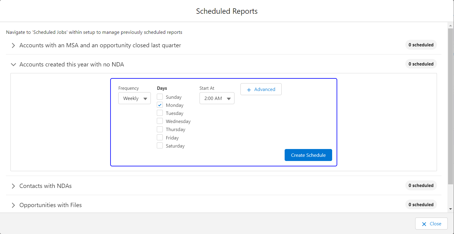 FirmWorks Files File Report Scheduling