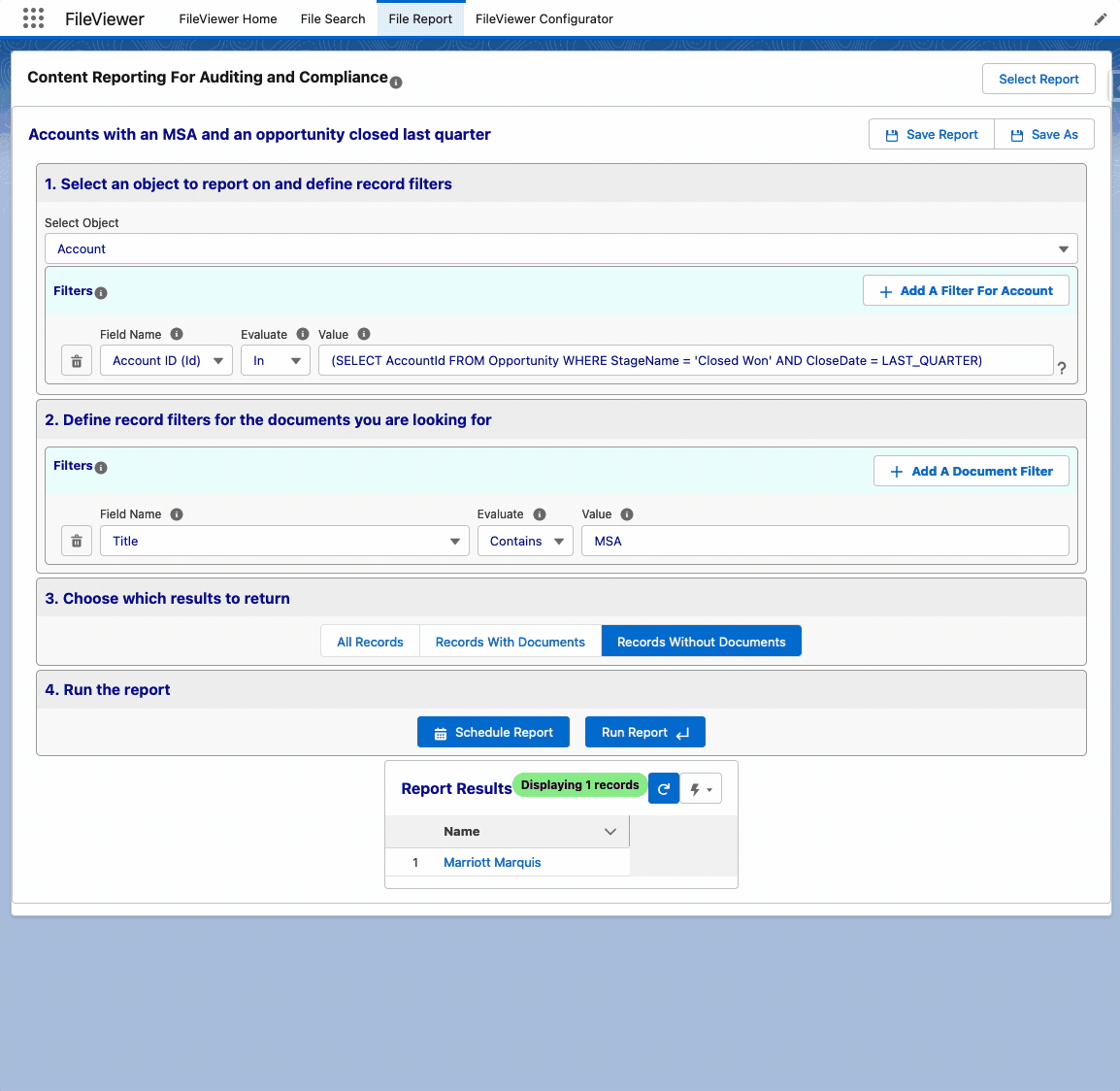 Schedule Reports